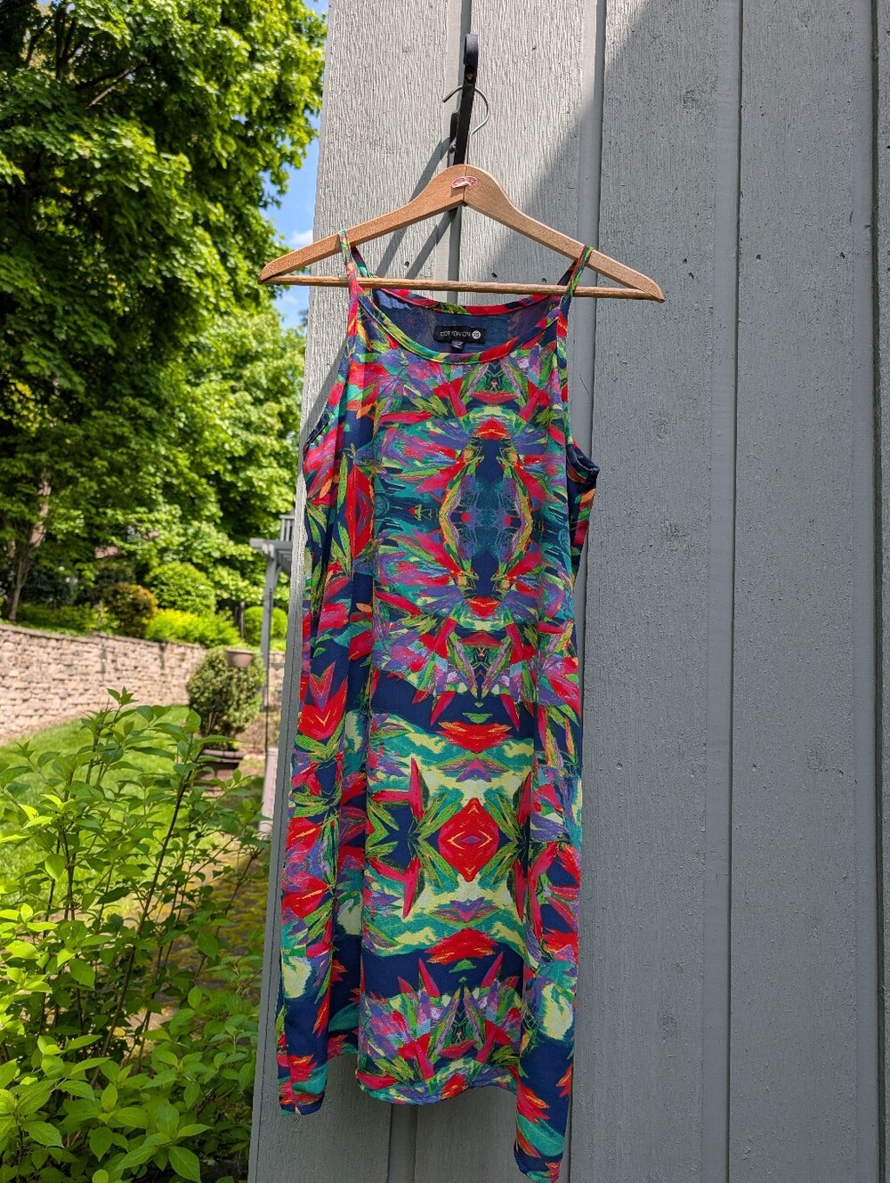 Cotton On Multicolor Floral Print Mini Dress - Navy, Red, Green